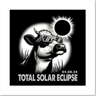 Celestial Cow Eclipse: Trendy Tee for Cow Enthusiasts and Eclipses Posters and Art